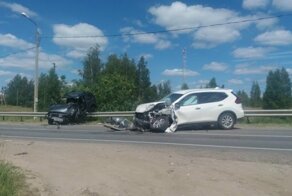 Авария дня. Под Рязанью «X-Trail» столкнулся с «Нивой»