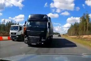 Водитель чудом разминулся с фурой на трассе «Скандинавия»