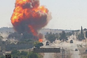 В Сети опубликовали видео подрыва российской колонны в Сирии