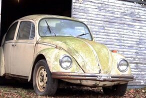 Volkswagen Beetle смогли завести после 20-летнего простоя за несколько часов