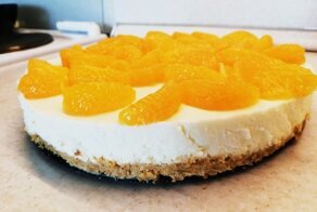 Мандариновый чизкейк без выпечки