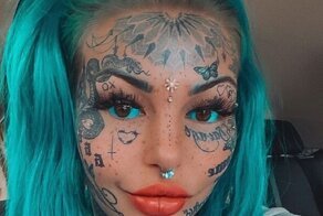 "Девушка-дракон" показала себя без тату