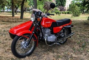 Jawa-350 с коляской 1990 года выпуска после реставрации