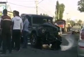 В Киргизии «Гелендваген» из свадебного кортежа влетел в «КамАЗ»