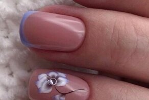 Нежный маникюр на коротких ногтях