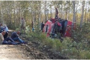 В Хабаровском крае опрокинулся пассажирский автобус