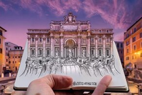 Художник совместил реальность с фантазией