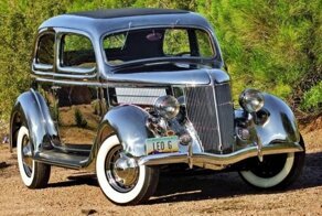 Ford V8 Tudor Deluxe: автомобиль, кузов которого сделан из нержавеющей стали