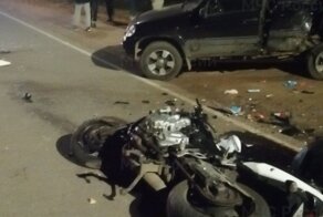 Авария дня. Мотоцикл протаранил "Ниву" под Калугой