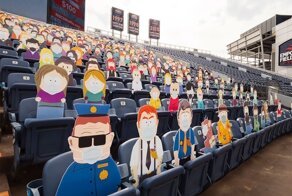 Герои "Южного парка" стали зрителями спортивного матча