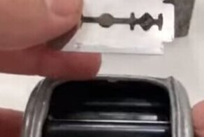 Интересное устройство для заточки лезвия безопасной бритвы