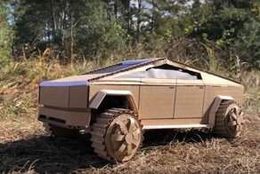 Эта модель Tesla Cybertruck действительно работает и она сделана из картона