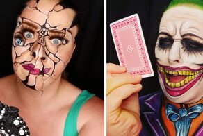 Британка создает невероятные оптические иллюзии при помощи макияжа