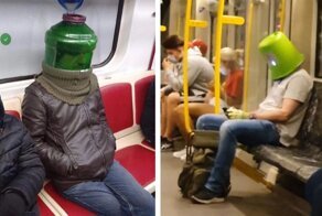 Подборка самых смешных и нелепых масок, замеченных в метро