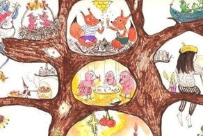 Художница повторила свои детские рисунки спустя 30 лет