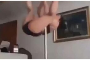 Эффектное завершение танца на шесте