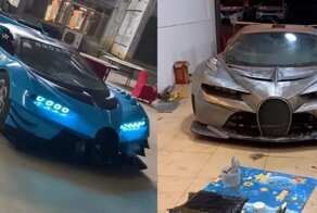 Китайские механики создали копию Bugatti Vision Gran Turismo, и она может передвигаться сама