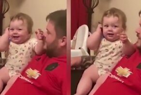 Родители засняли на видео уморительную реакцию дочки на зазвонивший телефон