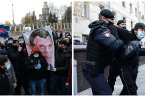 В Москве у посольства Франции начались жесткие задержания мусульман
