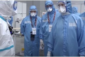 Губернатор Подмосковья побывал в «красной зоне» временного госпиталя