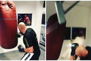 Боксер-тяжеловес Тайсон Фьюри обрушил потолок во время тренировки