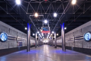 Космическая станция метро в Новосибирске - ко Дню космонавтики (19 фото)