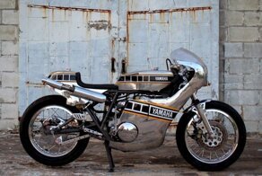 Металлический кастом  из мотоцикла Yamaha TX750A 1974 года