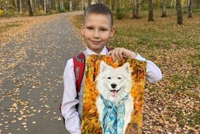 10-летний школьник из Арзамаса рисует портреты животных и помогает приютам
