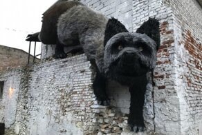 В Риге появилась огромная лиса