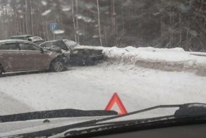 Авария дня. Водитель Audi вылетел на встречную полосу в Томске