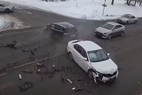 Авария дня. ДТП на перекрестке в Красном Селе