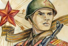 Детские рисунки на 23 февраля