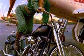 Творчество Девида Уля, в жанре мото-арт