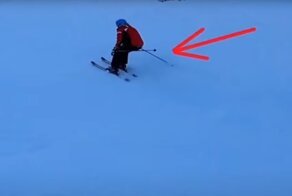 Беспечный лыжник едва не погиб, упав в яму с ледяной водой в Сочи