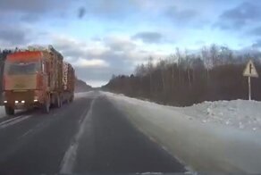 Безалаберность и разгильдяйство водителя лесовоза