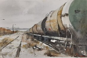 Нарисованное железнодорожье