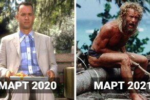 Пользователи соцсетей сравнивают в мемах март 2020 и 2021 года