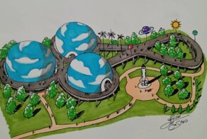 Архитектор рисует здания, вдохновляясь повседневными предметами