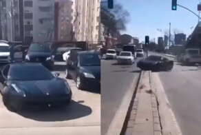 Водитель Ferrari 458 Italia попал в аварию сразу после выезда с автомойки