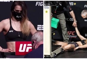 Боец UFC Юлия Столяренко упала в обморок во время взвешивания