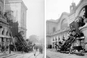Крушение поезда на вокзале Монпарнас в редких снимках 1895 года