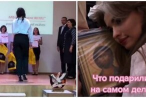 «Учитель года» в Ростове-на-Дону возмутилась подарком, который ей вручили при награждении (4 фото + видео)