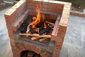 Сделал на даче стационарную печь-мангал своими руками