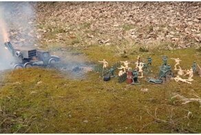 Как стреляет миниатюрная самодельная «Катюша»