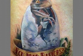 Татуировки с динозаврами (9 Фото)