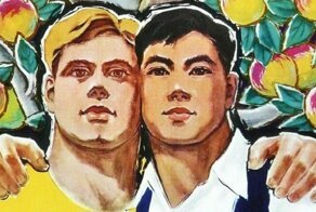 Плакаты о китайско-советской дружбе... кажется, даже слишком горячей