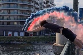 Прыжок с моста в воду пошел не по плану