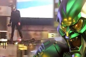 Зеленый гоблин: в Нью-Йорке засняли человека, летящего на дроне по Таймс-сквер