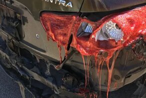 Из-за аномальной жары в Кувейте начали плавиться автомобили