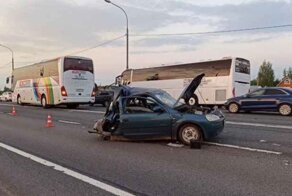 Авария дня. ДТП с автобусом под Великим Новгородом